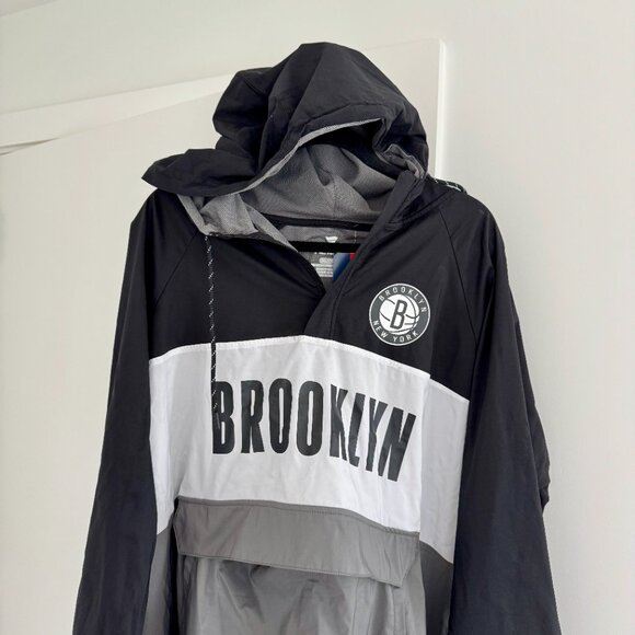 Brooklyn Nets Half Zip Windbreaker - Picture 2 of 3